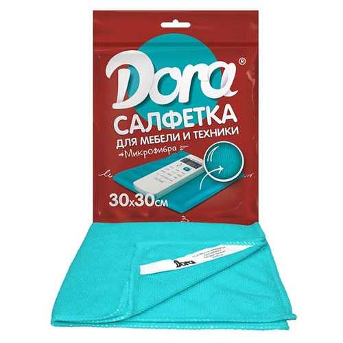 Салфетка 30*30 для мебели и бытовой техники м/ф DORA