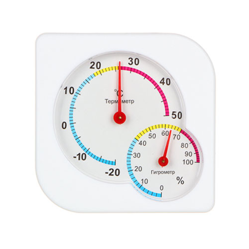 Термометр мини, измерение влажности воздуха, квадратный, 7,5x7,5см, пластик, блистер                                                                                                                                                                      