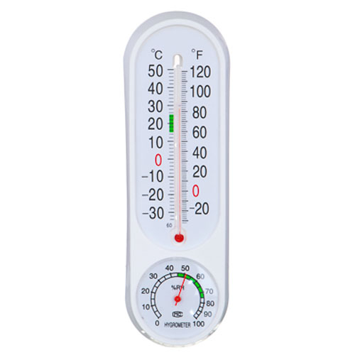 Термометр вертикальный, измерение влажности воздуха, 23x7см, пластик, блистер                                                                                                                                                                             