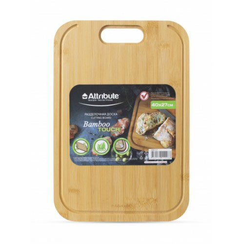 Доска разделочная BAMBOO TOUCH 40*27*1,5см бамбук