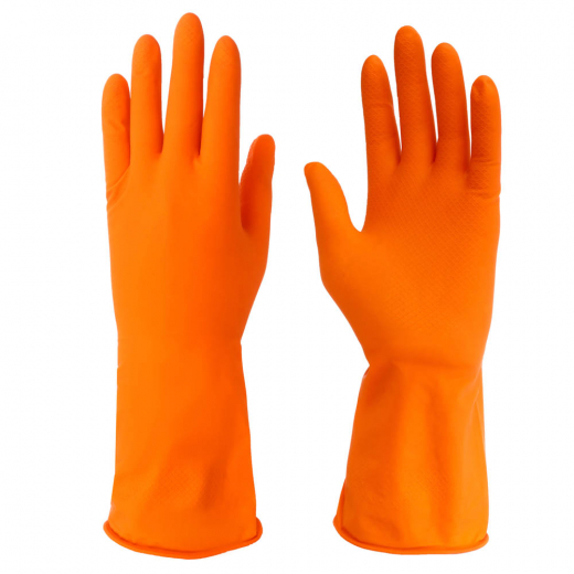 Перчатки резиновые спец для уборки оранжевые S