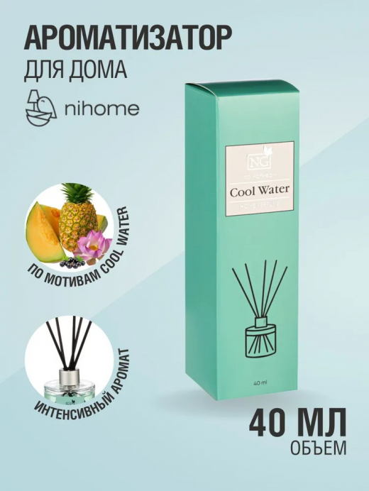 Аромадиффузор 40мл Home Perfume, Cool water